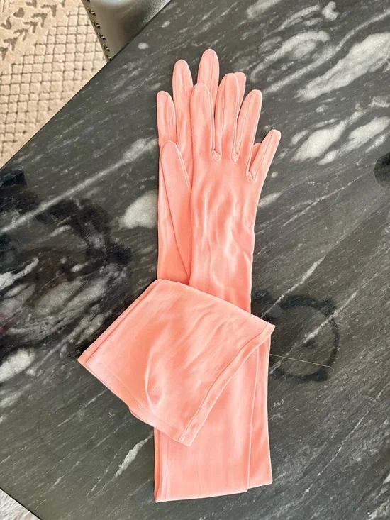 VTG Van Raalte Pink Opera Gloves Size 6.5 - Picture 7 of 11